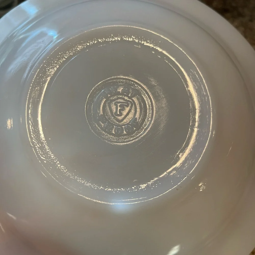 Beautiful Vintage Amber Glass Beaded Bowl and Federal White Milk Glass Bowl Set